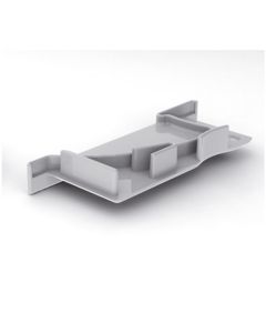 Eindkap muur, met kabelgat links, PVC