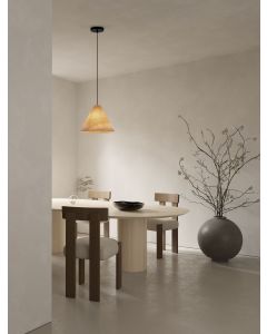 ELYSIAN Natural Wood & Black Cable LED