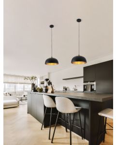 Sqube Sandy Black & Gold Metal LED E27