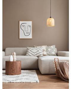 Intra Natural Bamboo & Black Metal LED