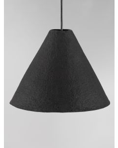 JOELLE Rough Matt Black Papier-Mâché LED