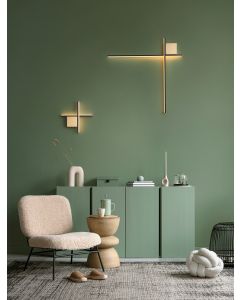 Cross Triac Dimmable Brushed Gold & Sand