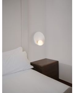 Minim Sandy White Steel & Opal Glass LED