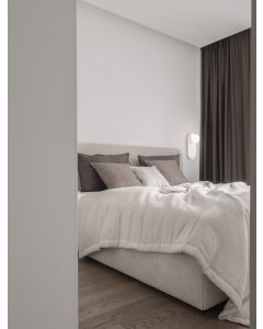 Blob Sandy White Steel & Opal Glass LED