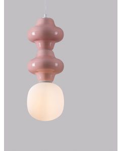 Clio Pink Ceramic & Opal Glass Matt Whit