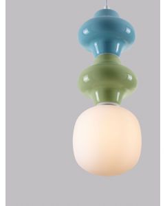Clio Green & Blue Ceramic & Opal Glass M