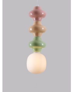 Clio Pink, Yellow & Green Ceramic & Opal