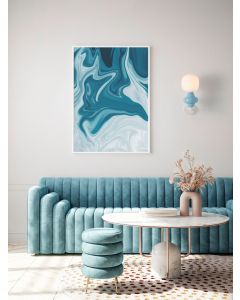 Clio Blue Ceramic & Opal Glass Matt Whit