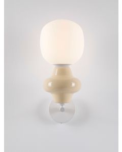 Clio Matt White Metal Base Yellow Cerami
