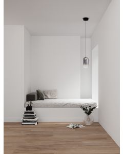 Aelia Matt Black Metal & Smoky Gray Glas