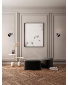 Aelia Matt Black Metal & Smoky Gray Glas