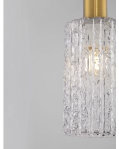 Certa Clear Structured Glass & Brass Gol