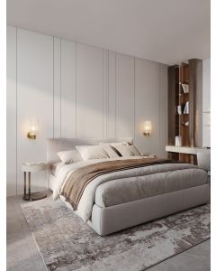 Certa Clear Structured Glass & Brass Gol