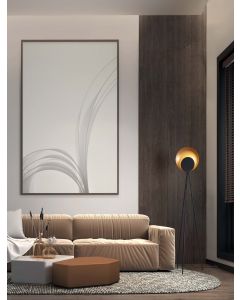 Kitro Matt Black & Gold Metal LED 12 Wa
