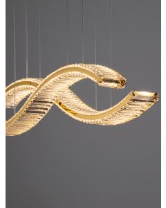 AURELIA Triac Dimmable Gold Metal & Crys