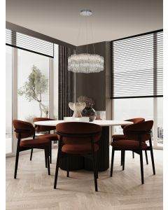 NUVIA Triac Dimmable Chrome Metal & Crys