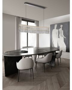 NUVIA Triac Dimmable Chrome Metal & Crys