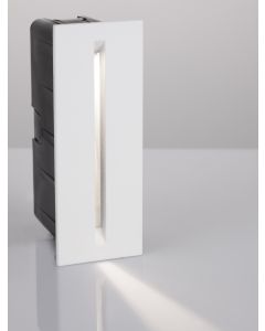 AIZEN White Aluminium & Clear Glass LED