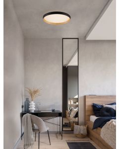 Vomos Triac Dimmable Sandy Black & Wood