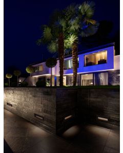 POLKA Sandy Black Aluminium & Glass LED