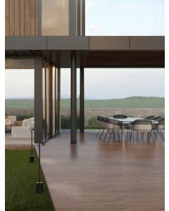 SELENE Sandy Black Aluminium & Glass LED