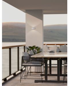 OPERA Sandy White Aluminium & Glass LED