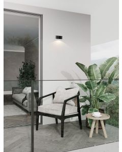 OPERA Sandy Black Aluminium & Glass LED