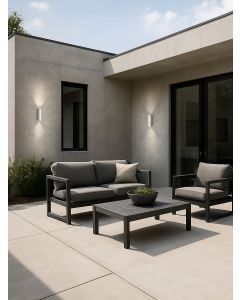 TORRIN Sandy White Aluminium & Glass LED