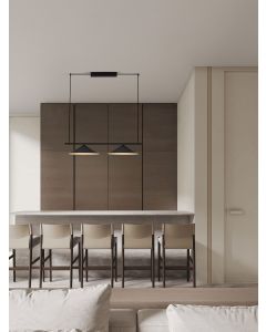 LUI Sandy Black Aluminium & Steel LED 24