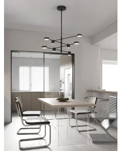 NORDIK Pendant Light Black Iron & Acryli