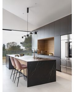 NORDIK Pendant Light Black Iron & Acryli