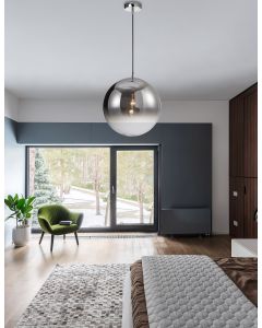 LAZIONE Gradient Smoke Glass Chrome Alum