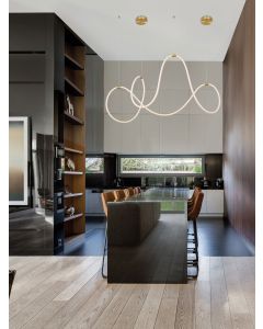 CERELIA Dimmable Brass Gold Metal & Fibe