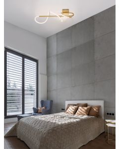 CERELIA Brass Gold Metal & Fiber braided