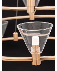 COCTAIL Satin Gold Alum+Glass 5W DC24V P