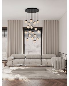 ALICIA Triac Dimmable Sandy Black Alumi