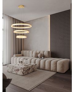 LUANA Triac Dimmable Brushed Gold Alumi