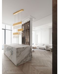 CRISTA Triac Dimmable Brushed Gold Alumi