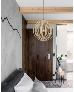 ASCO Natural Wood Brown Fabric Cable LED
