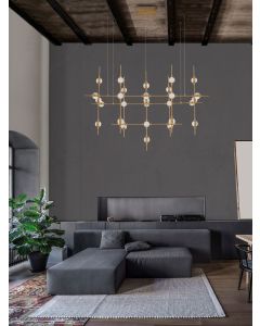 ATOMO Gold Metal & Acrylic LED 30 x 2.4