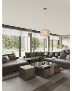 ESTRELLA Satin Brass Metal & Crystal LE