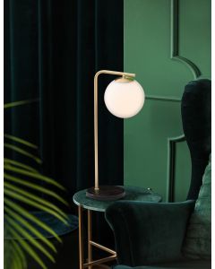 ALVAREZ Satin Gold Metal & Black Marble
