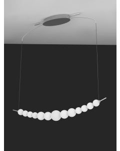 PERLA Triac Dimmable Chrome Metal & Opal