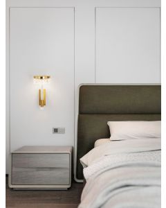 Bion Brass Gold Metal & Clear Acrylic L