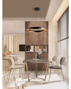 Radon Triac Dimmable Matt Black & Gold