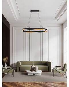 Radon Triac Dimmable Matt Black & Gold