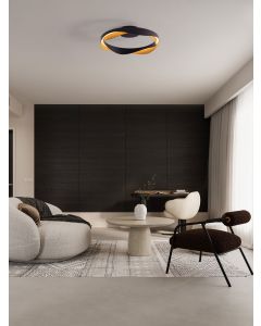 Radon Triac Dimmable Matt Black & Gold