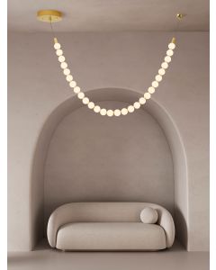 Perla Triac Dimmable Gold Metal & Opal
