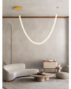 Perla Triac Dimmable Gold Metal & Opal