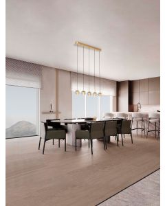 Licio Triac Dimmable Gold Metal & Blown